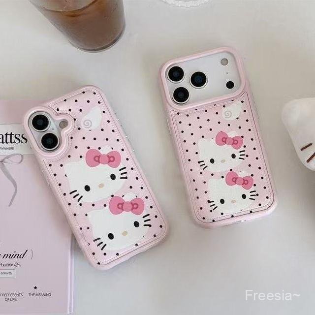 14ProMax17Air141516PlusCuteBreadCrustPaternAngelHelloKittyBigHeadPhoneCase foriPhone1512111316141713