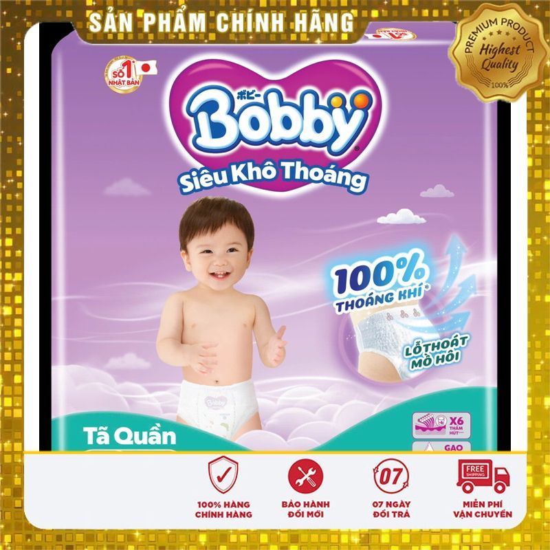 Combo 4 bịch BOBBY SIÊU KHÔ THOÁNG/ Organic ngày/ Organic Đêm