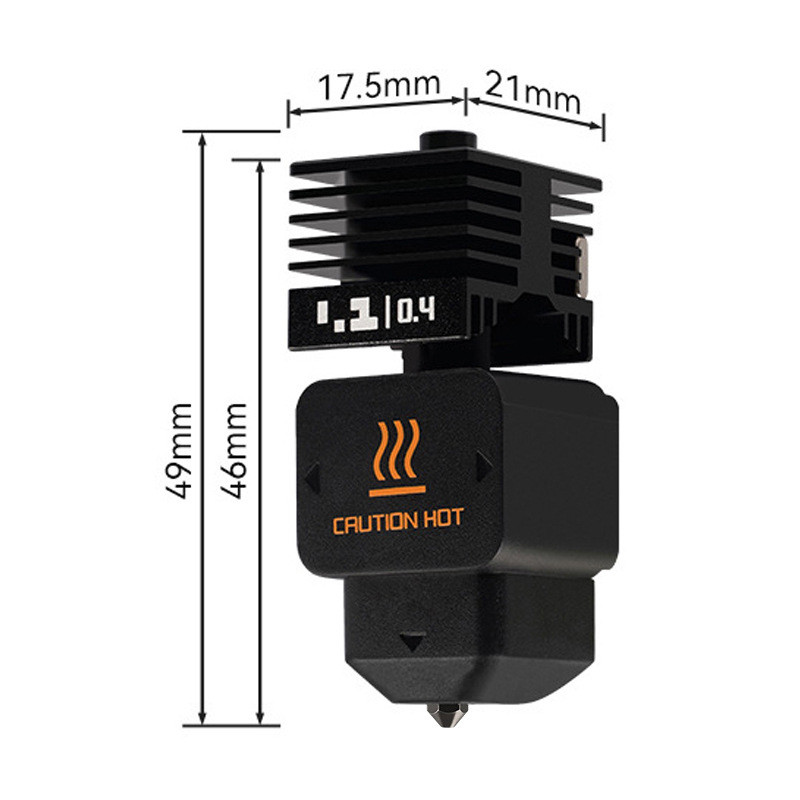 Phụ kiện máy in 3D Bambu Lab Bambu Lab H2D Đầu phun thép cứng nóng Tương thích với H2S A1A1mini