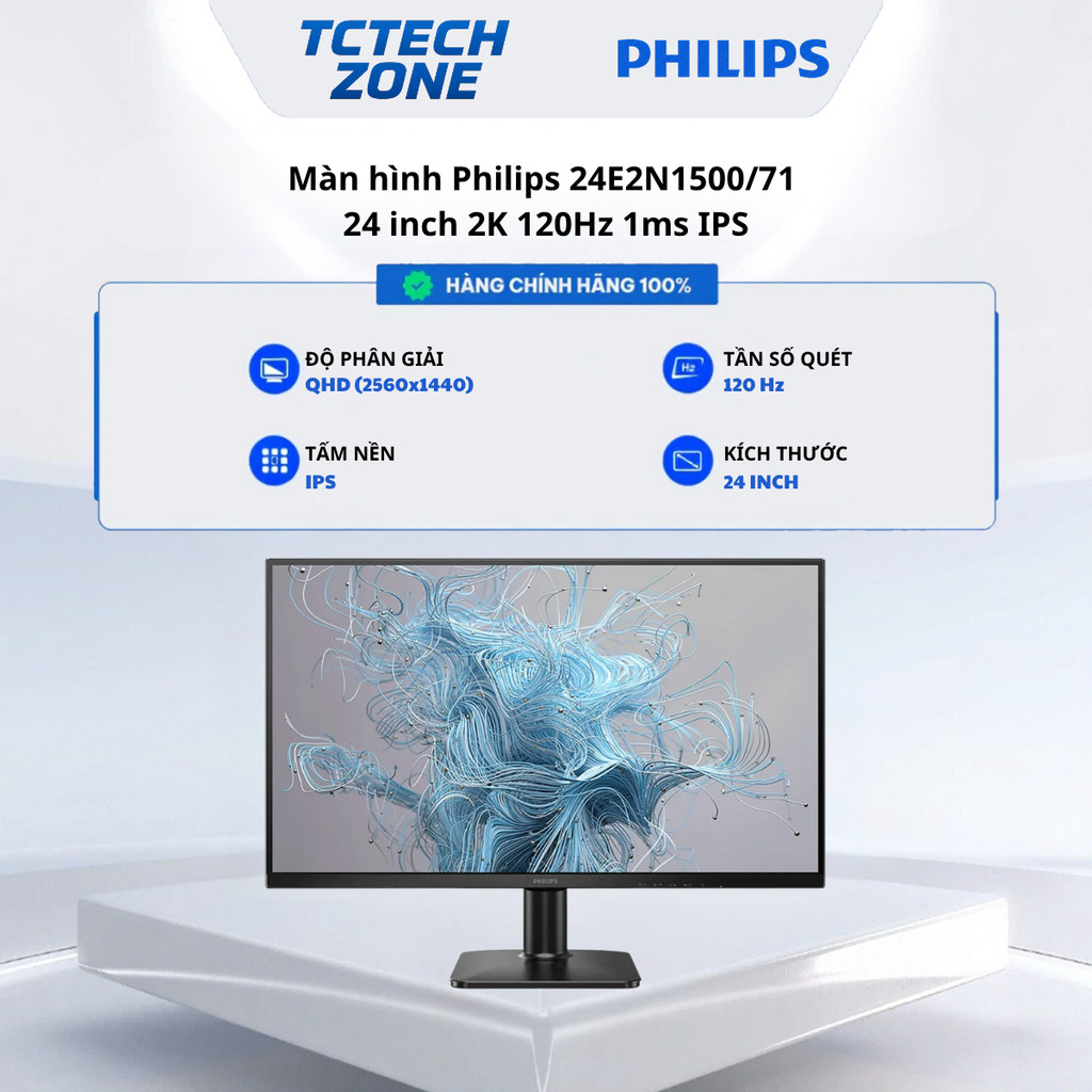 Màn hình Philips 24E2N1500/71 24 inch (2K/IPS/120HZ/1MS) Chính Hãng