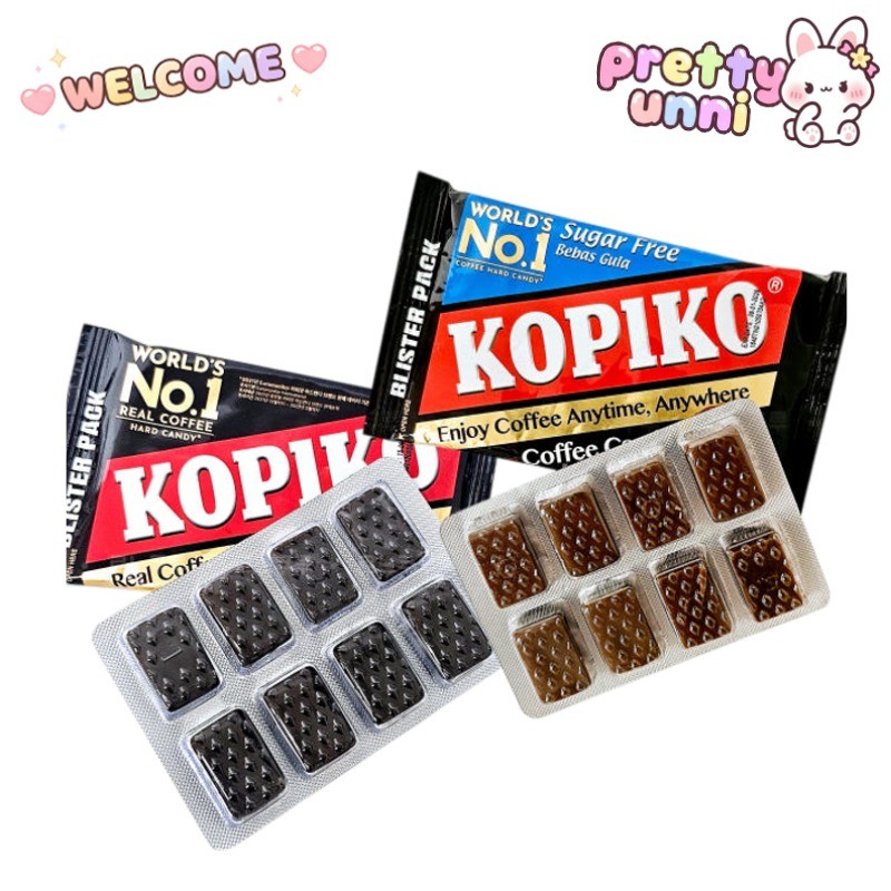 [KOPIKO] Kẹo Cà Phê Năng Lượng 1 Vỉ Gói (8 Cái) Kẹo Cà Phê Kdrama Chính Hãng / SugarFree