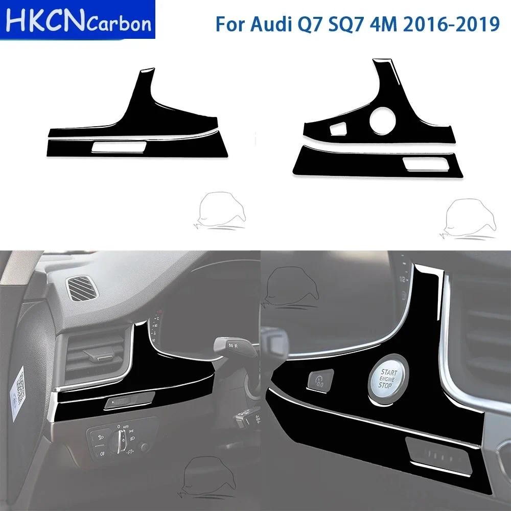 Dành Cho Xe Audi Q7 SQ7 4M 2016 2017 2018 2019 Phụ Kiện Xe Hơi Piano Đen Nhựa Dash Bên Cửa Thoát Khí