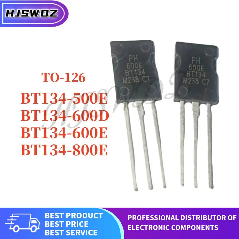 10 CÁI BT134-800E BT134-500E BT134-600D BT134-600E BT134 TO-126 Triacs Điều khiển động cơ AC Thương 