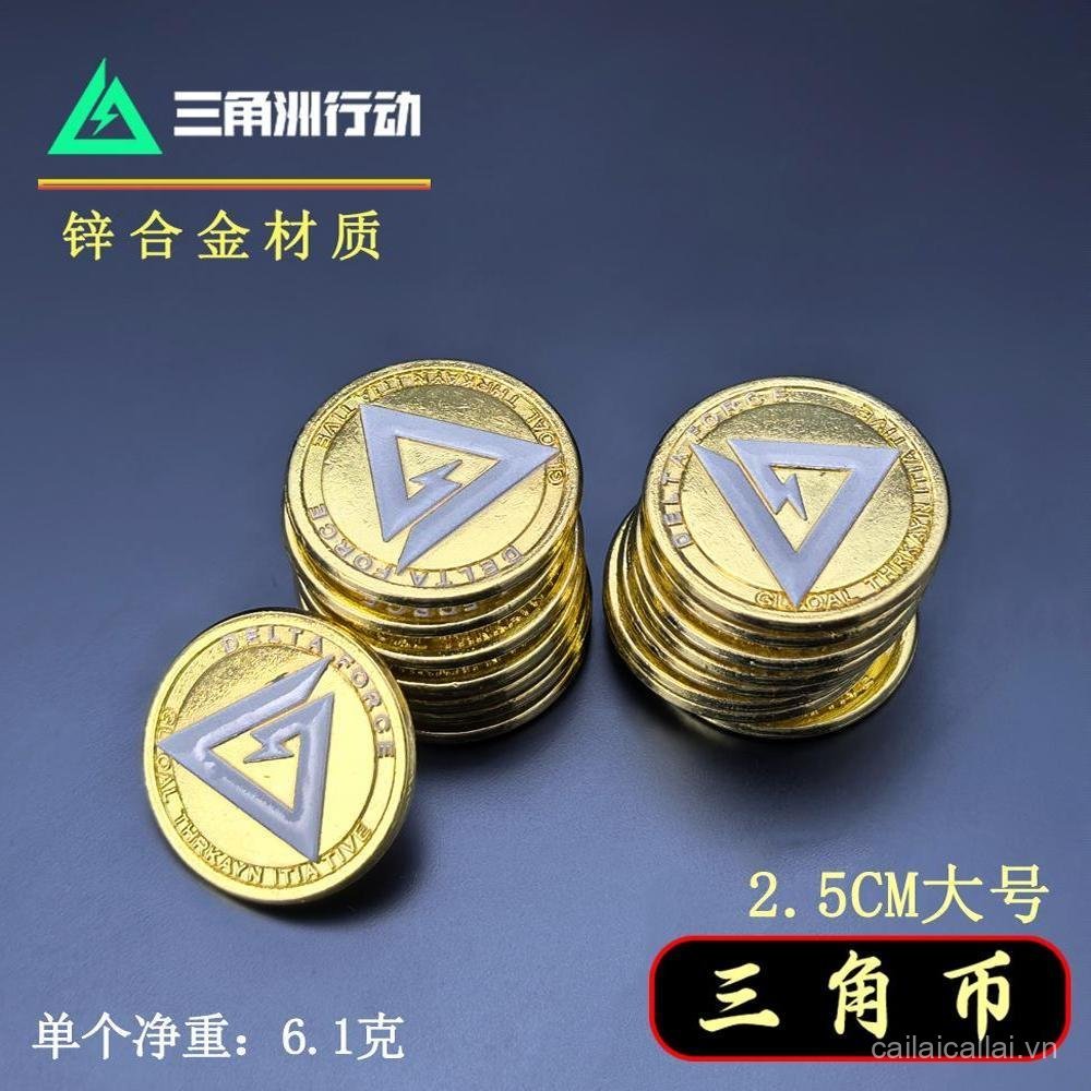 Sản phẩm mới Delta Mobile Game Hàng hóa Tam giác lớn Đồng xu kỷ niệm Bộ sưu tập đồ chơi Sao chép mô 