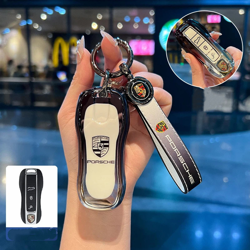 Ốp Chìa Khoá Porsche Cayenne Macan 718 Paramela Taycan model 911 taycan boxster discenne key cover