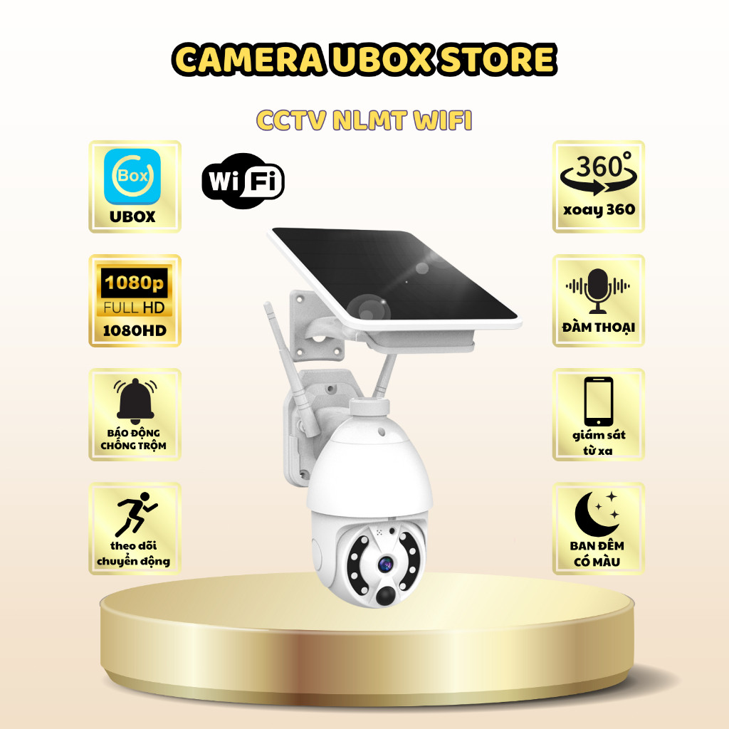 UBOX Camera  WiFi 2MP CCTV  Full HD Night Vision CCTV không thấm nước camera wifi xoay 360 độ Phát H