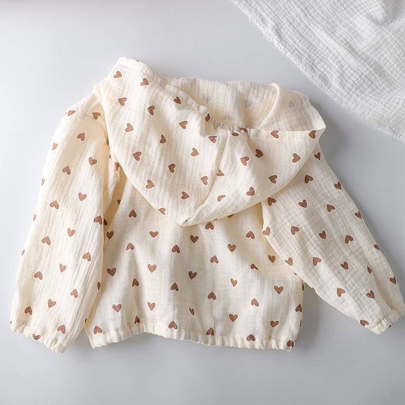 Children's Cotton Sun Protection Clothing Infant Spring and Summer Thin Office Cardigan Top 2024 New