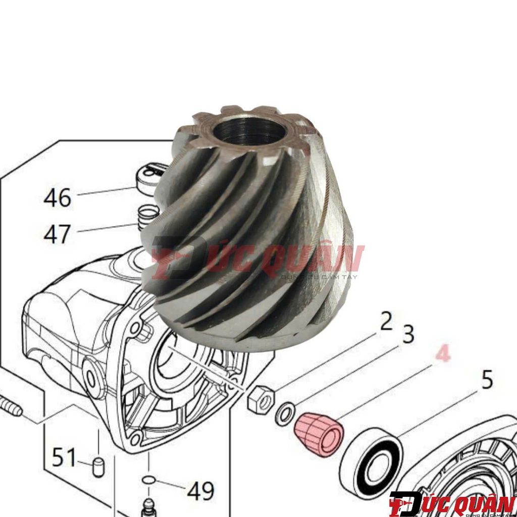 Nhông nhỏ máy Makita GAGA4040, GA4040C, GA5040R, GA5041R 227591-8