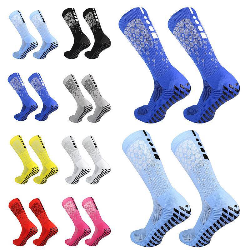 Honeycomb Men's and Women's Football Glue Dispensing Non-Slip Thickened Towel Breathable Sports Sock