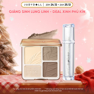  Judydoll Combo bảng tạo khối bắt sáng highlight và son bóng đầu sắt Iron Watery Lip GLoss 