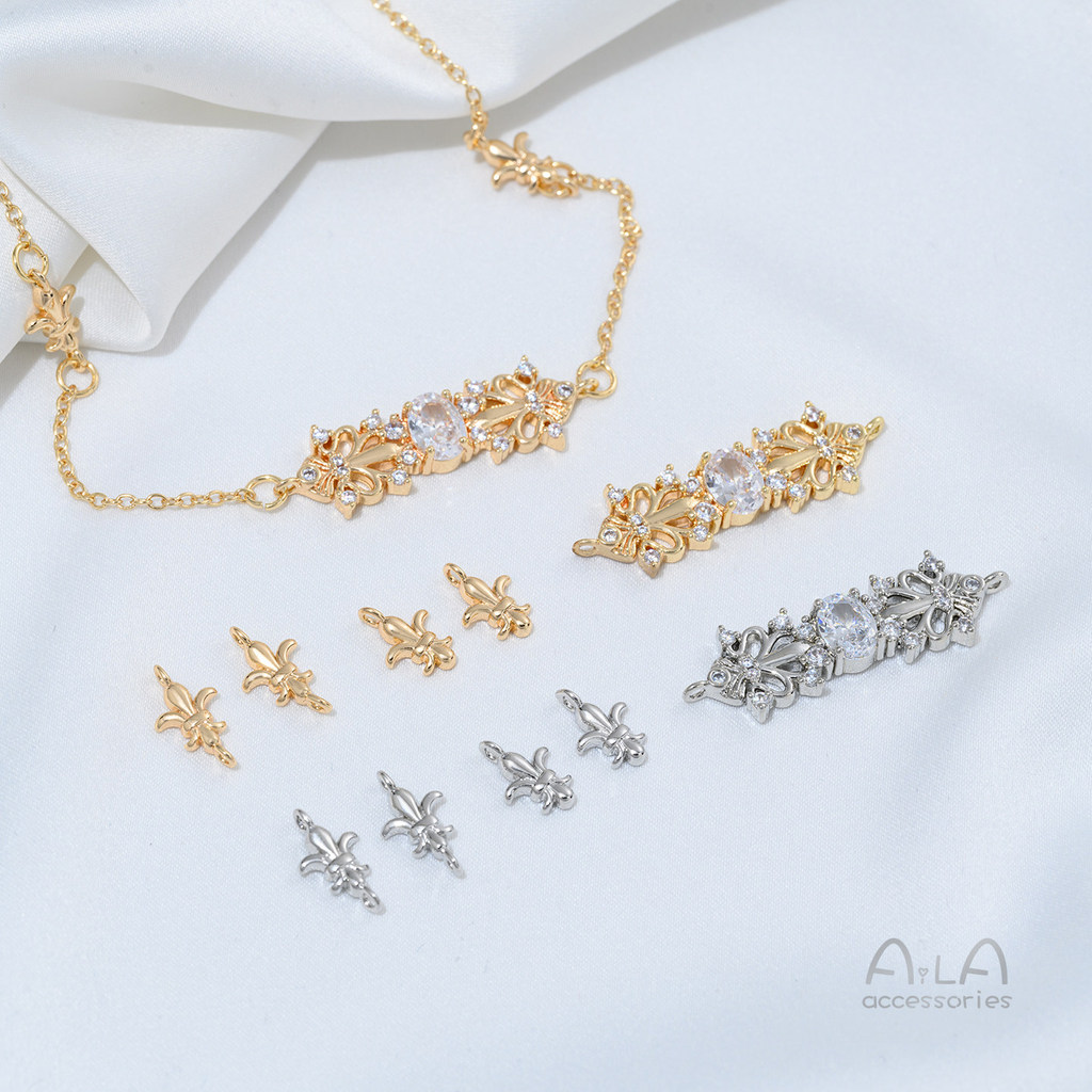 Mặt dây chuyền 14K Iris Double Circle diy Phụ kiện