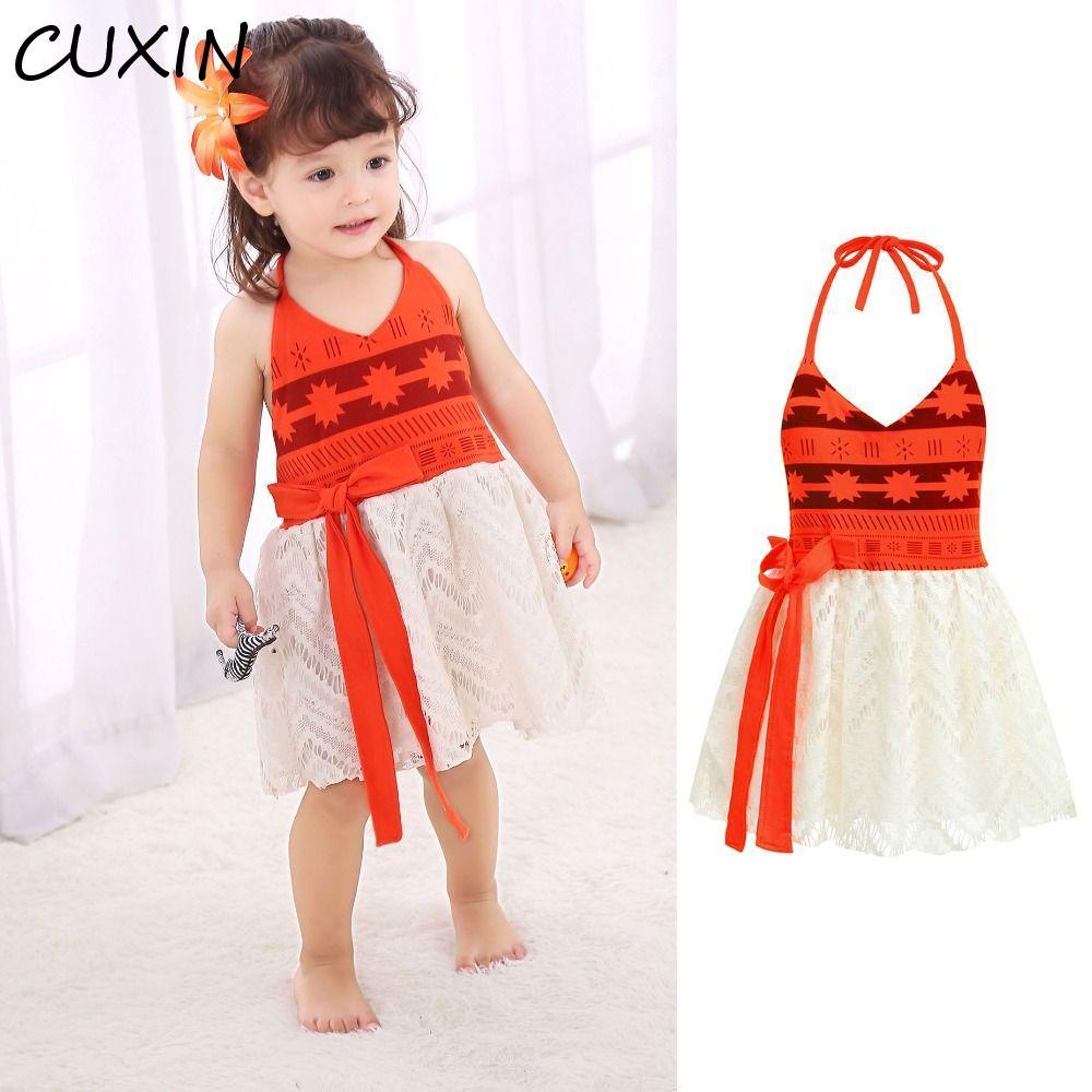 CUTIN Moana Cosplay Trang Phục, Anime Hình Halloween Moana2 Cosplay Đầm, Quần Áo Ngộ nghĩnh Nơ Đại D