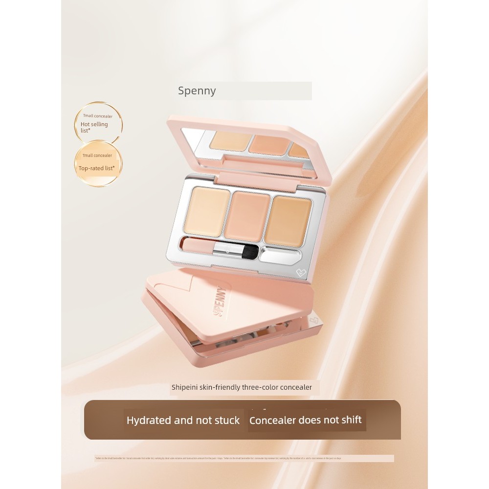 Spenny Skin-Friendly Tricolor Concealer 2.0 Concealer Palette Cover Spots Acne Marks Dark Circles Fa