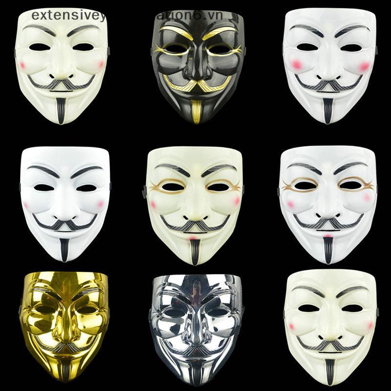 # expen # Anonymous Vendetta Guy Fawkes Hacker Face Mask Người lớn Halloween Fancy Party.