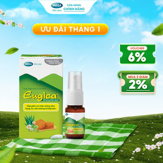  Xịt họng thảo dược giúp giảm ho đau rát họng EUGICA MOUTH SPRAY  Chai 10ml  