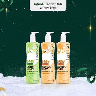  Bộ 2 Chai Sữa Tắm Gội Trẻ em Lactacyd Baby Active Play 500ml +1 Chai Lactacyd Baby Extra Milky 500ml 
