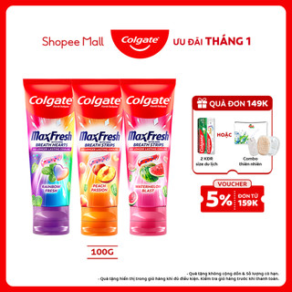  Kem đánh răng Colgate MaxFresh Hương nhiệt đới tinh thể cầu vồng the mát 100g  tuýp 