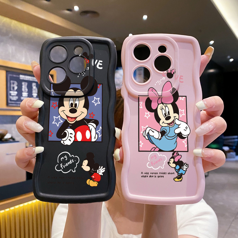 Tương thích với ITEL A70 A60 S23 Plus P40 A04 Smile Mickey Minnie Wave Case Chống rơi XBL