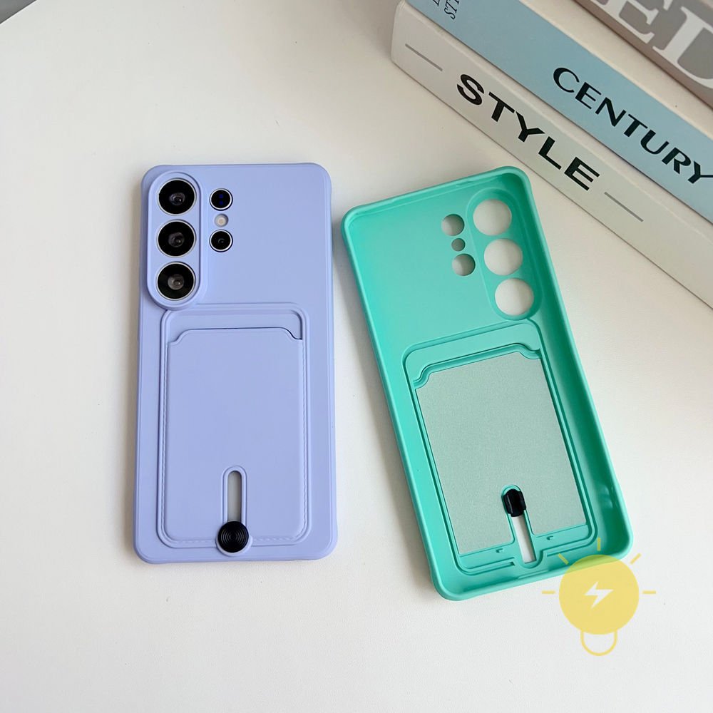 Phone Case For SAMSUNG Galaxy S26 Edge Ultra Plus S25 S24 S23 S22 S21 FE TPU Card Slot Soft Aestheti
