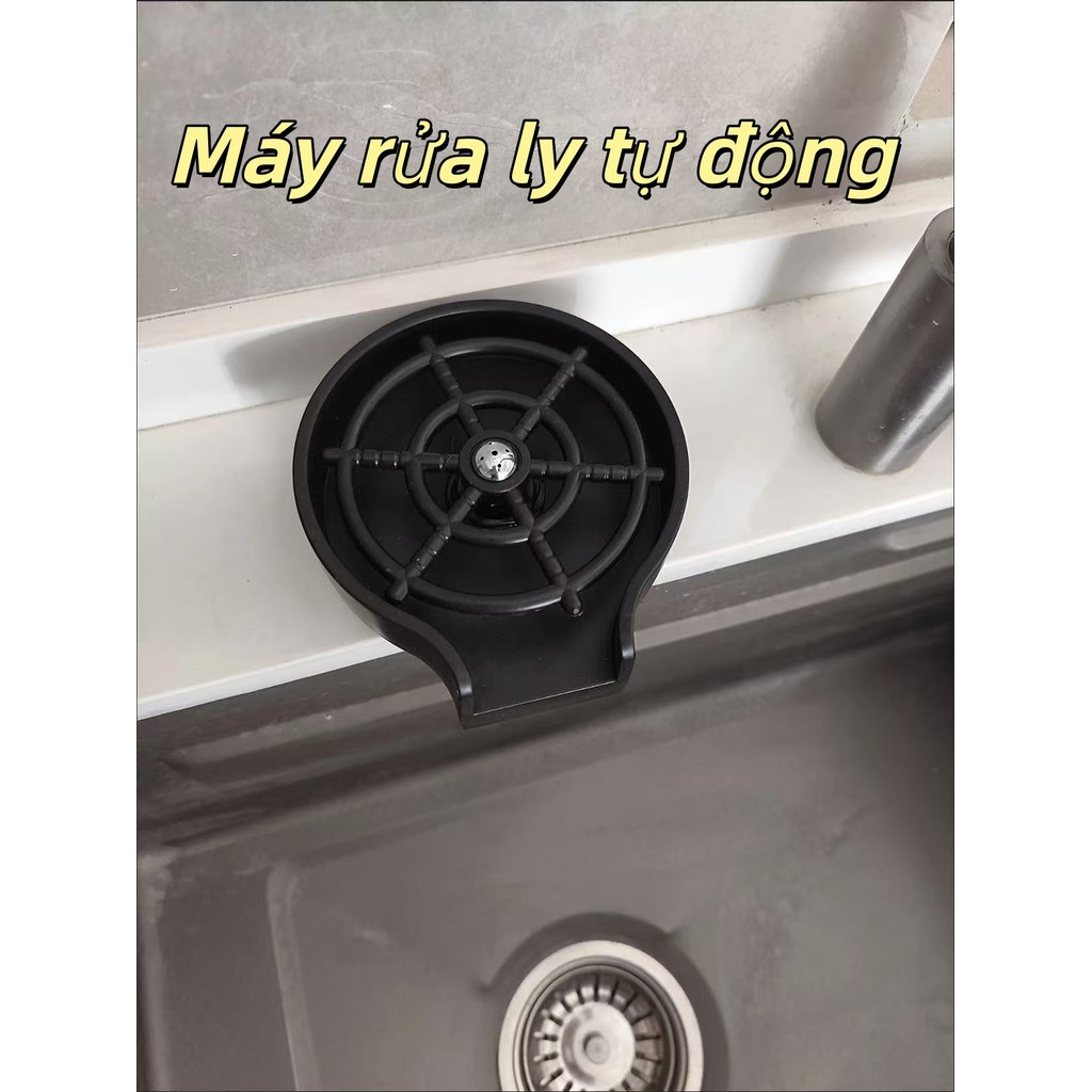 🍸<GK>  Máy rửa ly cao áp tự động gia đình máy rửa ly cafe trà sữa quán cafe máy rửa ly bấm âm tường vòi nước xoay 360 độ
