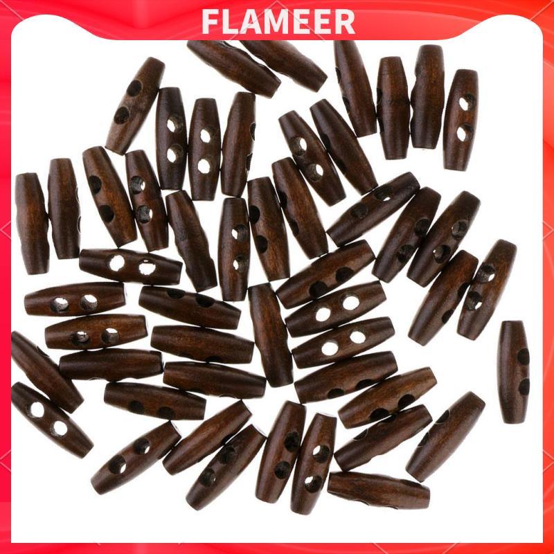 Bộ 50 Nút Chuyển Đổi Bằng Gỗ DIY Thủ Công Thủ Công Cho Trẻ Em Quần Áo Trẻ Em