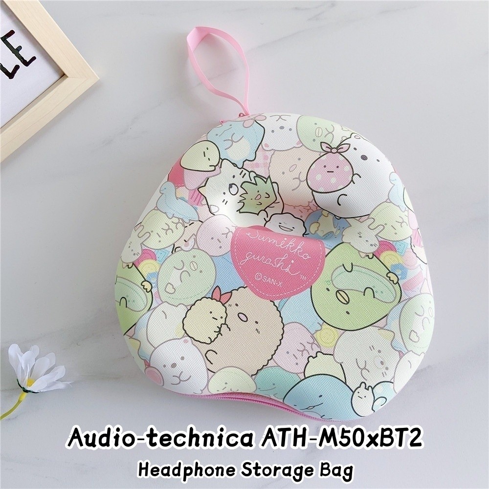 Dành Cho Audio-technica ATH-M50xBT2 Vỏ Tai Nghe Hoạt Hình Tươi Bộ Tai Nghe Tai Nghe Túi Bảo Quản Hộp