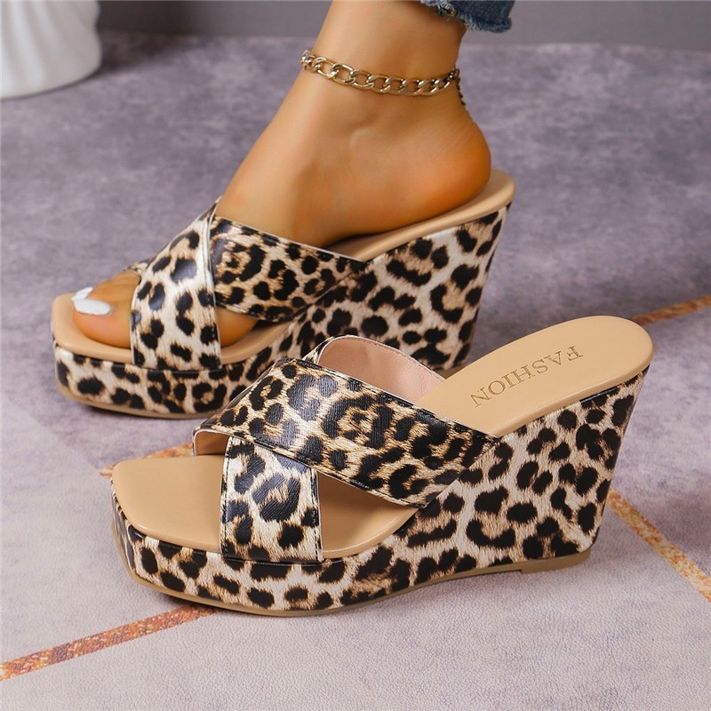 Xăng đan Nêm In Da Báo Đẹp Thời Trang JA3 Nữ (Size 35-42)