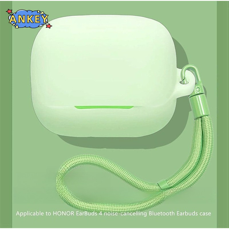 Earphone Case for Honor EarBuds 4 Silicone Cases With Hook Protective Shockproof Wireless Earphone C