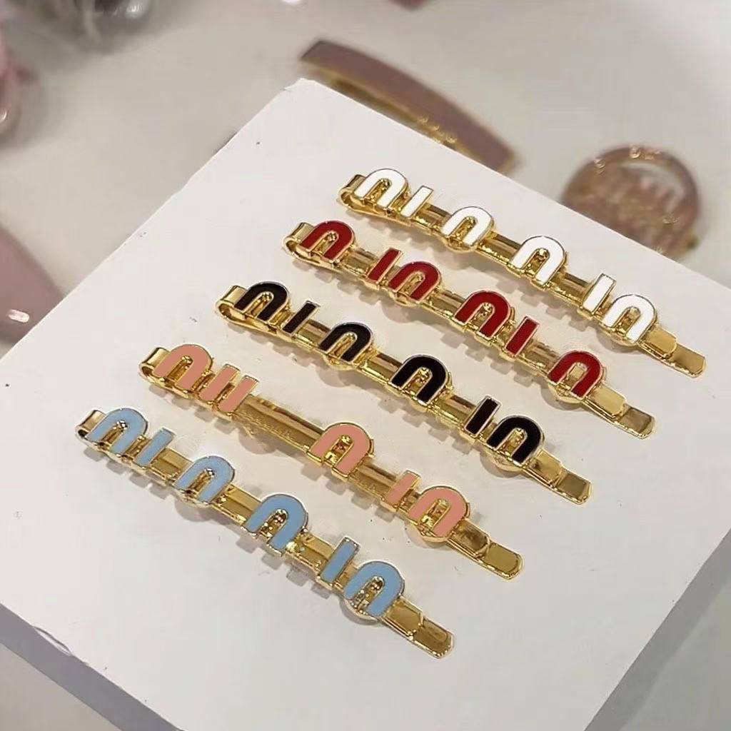 G1KM MIU*MM Hair clips, letter bangs clips, bobby pins, alligator clips, side clips, Qingdao XuanGua