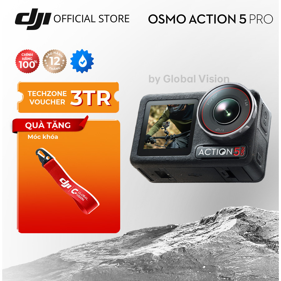 Camera hành động DJI Osmo Action 5 Pro máy quay hành trình 4K 120fps, chế độ màu HLG, quay đêm rõ nét  (DJI OA 5 Pro)