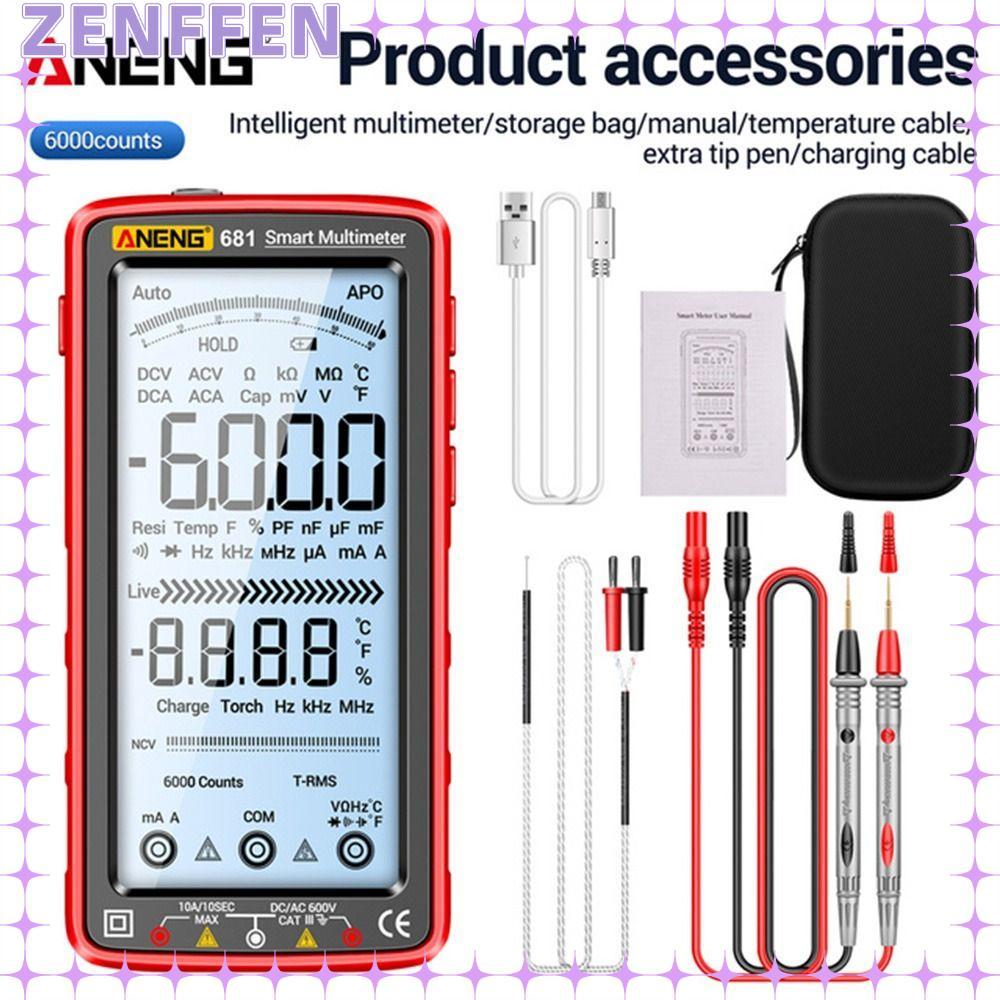 Ampe kế AC / DC ZENFFEN True RMS Độ chính xác cao ANENG 681 682 Máy kiểm tra điện áp