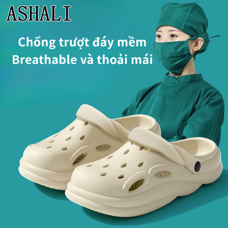 ASHALI Giày Sandal Y Tá Chống Trượt Khử Mùi Thời Trang Mùa Hè Unisex