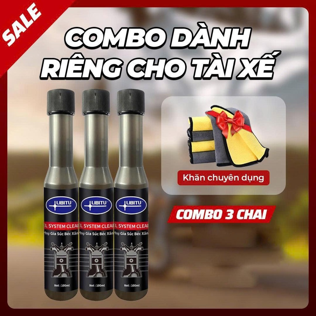 [COMBO 2 CHAI] Vệ Sinh Kim Phun + Buồng Đốt LIBITU - Sạch Cặn Carbon, Tăng Công Suất Động Cơ