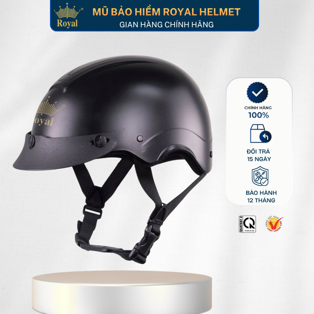 Mũ Bảo Hiểm Royal Chính Hãng M103 Lưỡi Trai  Bảo Hành 12 Tháng