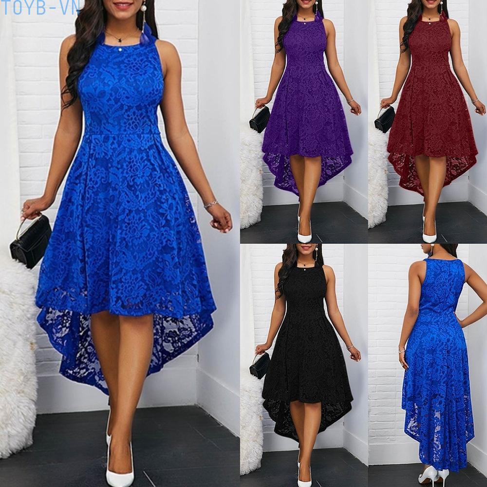 【TOYBOX】Dress Cocktail Evening Prom Party Lace High-Low Skirt Ladies Brand New