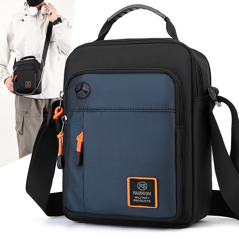 Simple Large-Capacity Crossbody Bag Casual Oxford Cloth Business Crossbody Bag Bag Multi-Layer Cashi