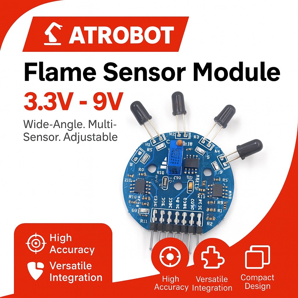 Mô-đun rơle cảm biến ngọn lửa 5 kênh, LM393 IR 700-1100nm, Đầu ra kỹ thuật số / Analog, AC / DC (Tùy