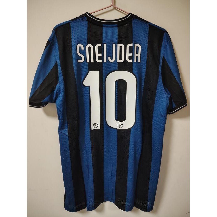S-XXL 2010 Inter Milan Home Retro Áo Bóng Đá Vintage Jersey S-XXL Nam Trưởng Thành Tay Ngắn Bóng Đá 