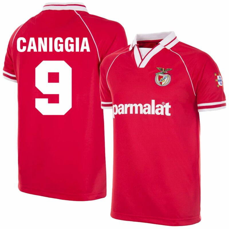 S-XXL Áo Thể Thao Cổ Điển Benfica 94-95, In Hình Caniggia Số 9