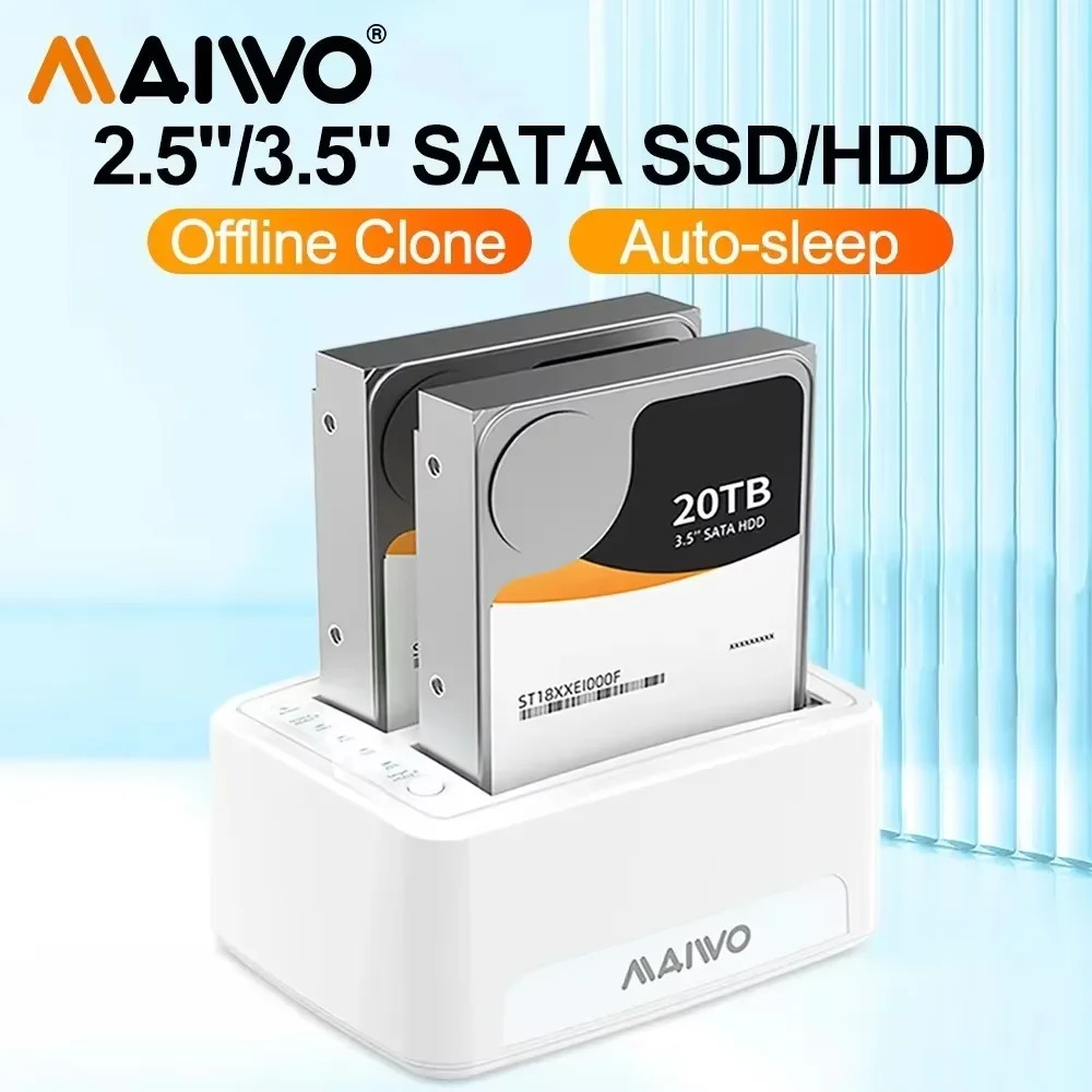MAIWO 2.5 / 3.5 Inch HDD Docking Station SATA sang USB 3.0 Adapter Cho 2.5 3.5 SSD Ốp Lưng Đĩa HDD B