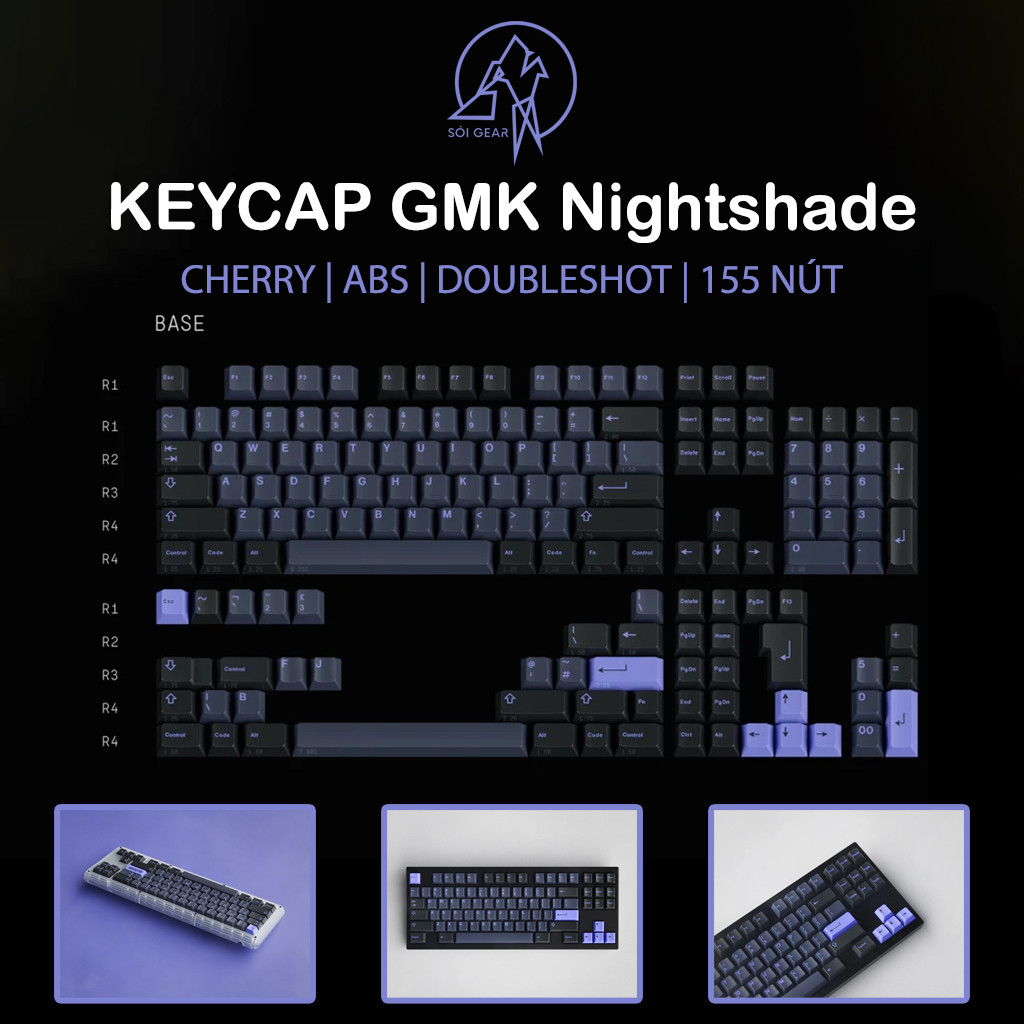 [HỎA TỐC HN - HCM] Keycap Cherry GMK Nightshade ABS Doubleshot