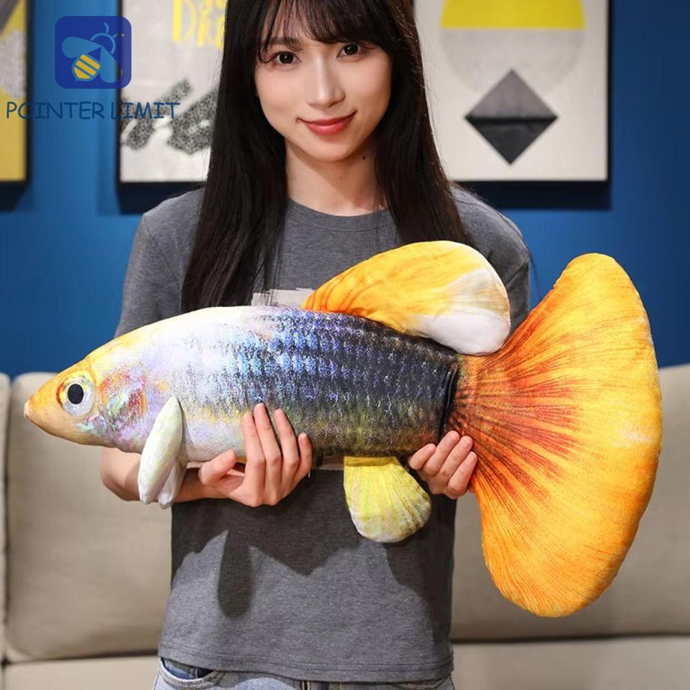POTER LIMIT Hoạt Hình Cá Nhồi Bông Búp Bê, Ôm Gối Hoạt Hình Mô Phỏng Guppy Sang Trọng Đồ Chơi, Cá Nh