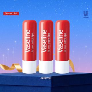  Bộ 3 son dưỡng môi Vaseline Lip Care Hồng Xinh dạng thỏi 4.8g 