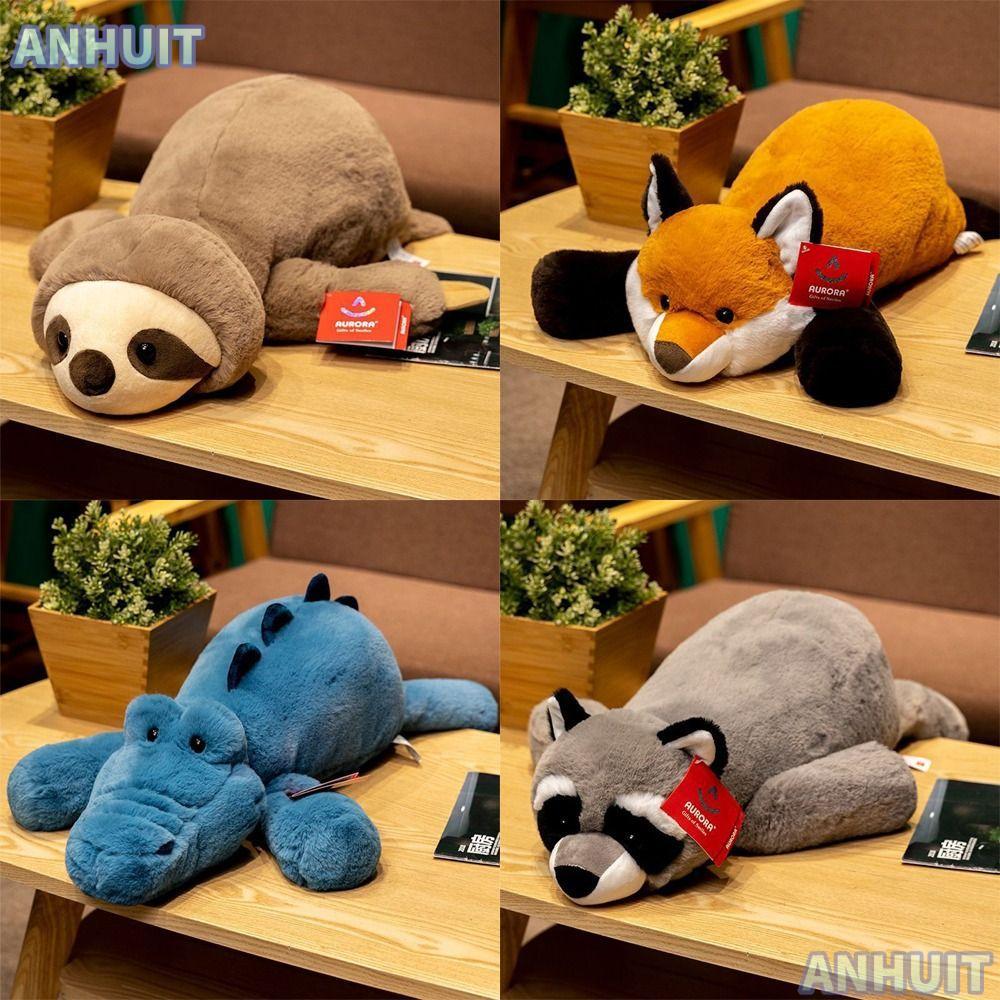 ANHUIT Plushie Thú Nhồi Bông, Raccoon Big Sloth Sang Trọng, Sang Trọng Cá Sấu Sloth Lông Tơ Búp Bê S