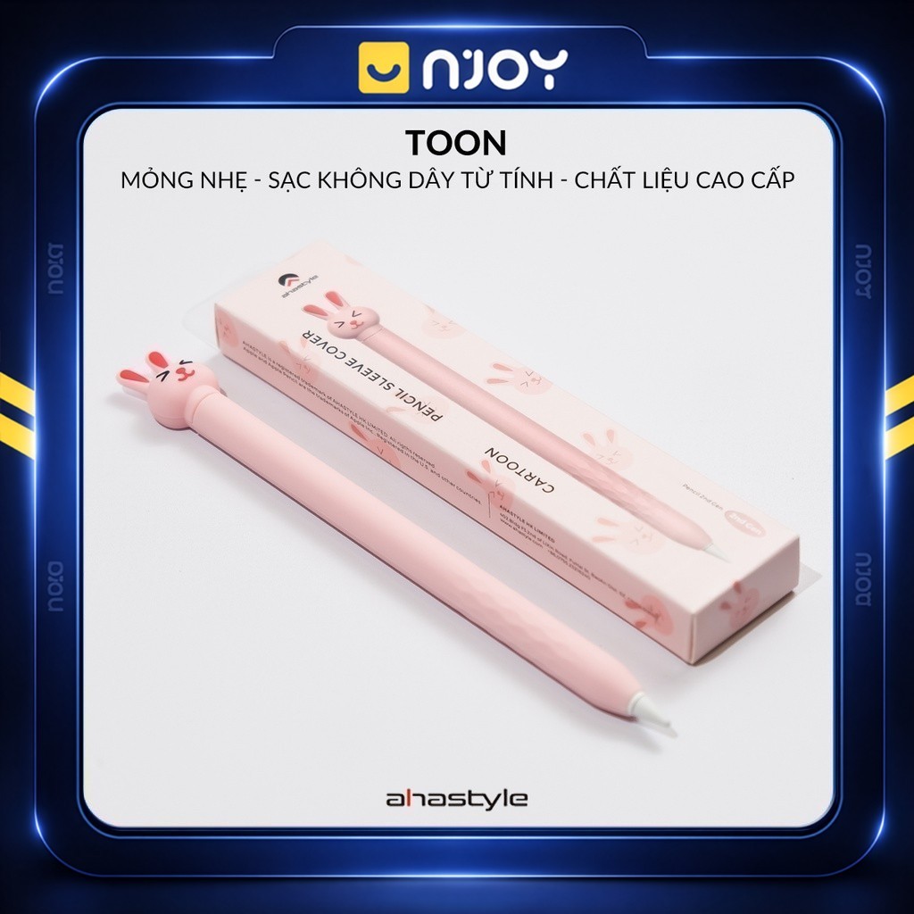 Vỏ Ốp Silicon Ahastyle Chống Trơn Trượt Cute Cho Bút Cảm Ứng Apple Pencil 2 Njoyshop