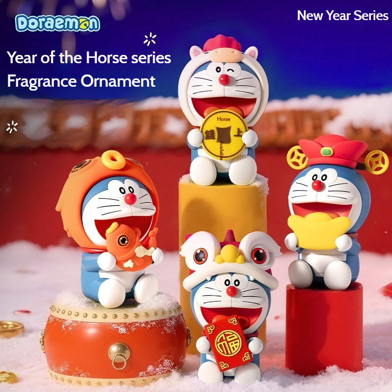 Nước hoa khử mùi ô tô Doraemon, đồ trang trí hình búp bê hoạt hình Doraemon dùng cho bàn điều khiển 