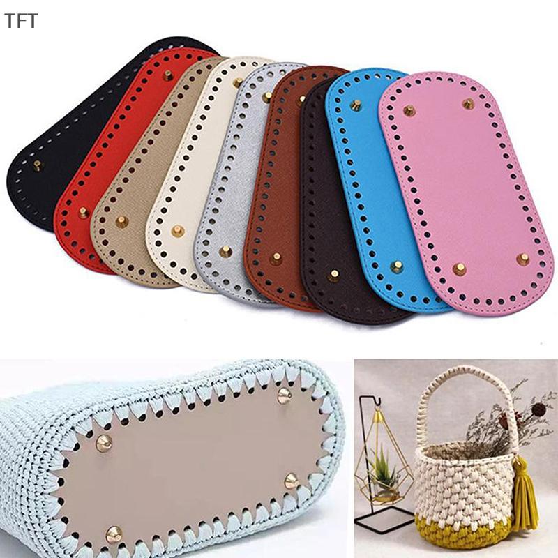 (FTT) 22*10cm PU Leather Bag Base for Knitted Bag - DIY Crochet Bag Bottom NEW
