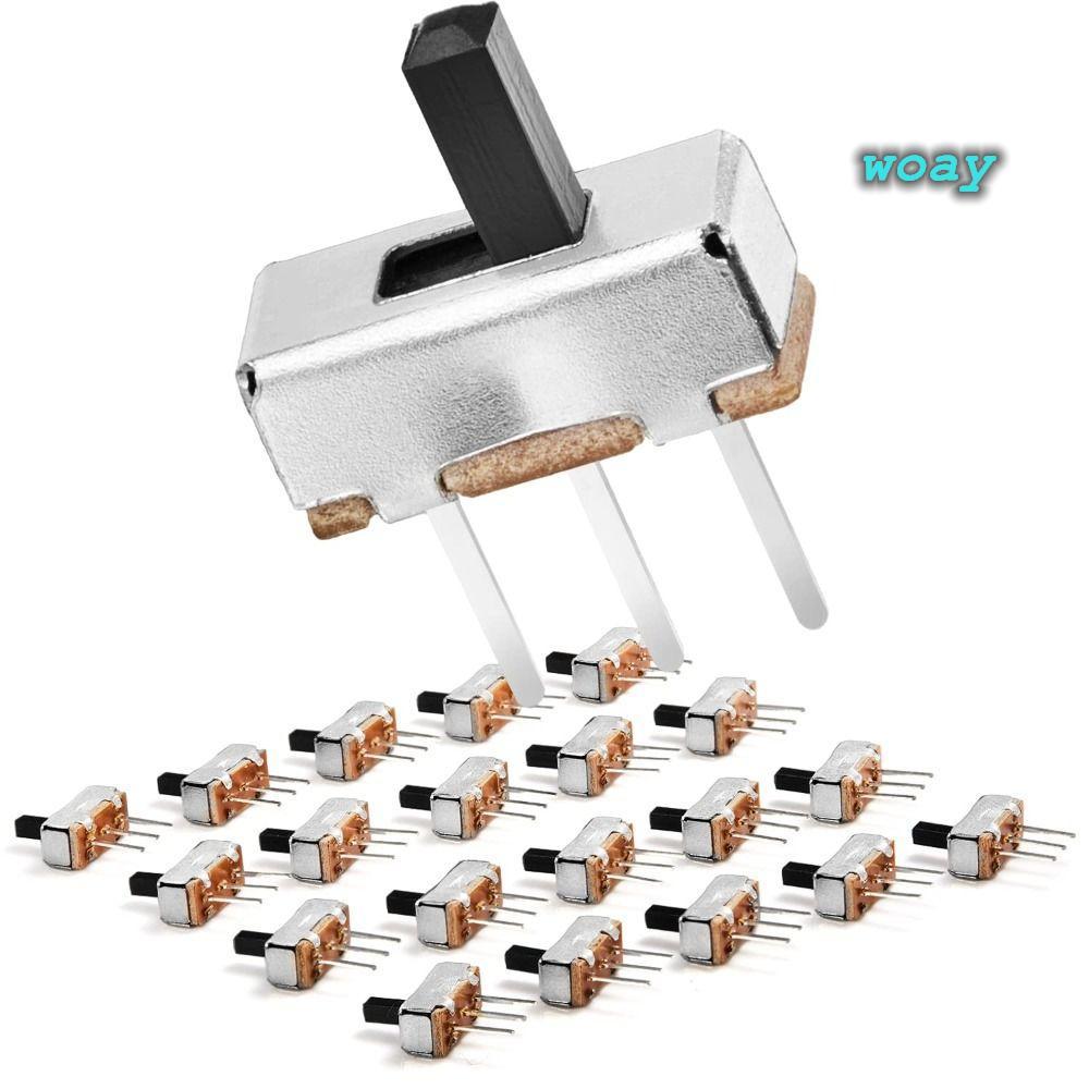 WOAY 20 Chiếc Micro Slide Switch, SPDT 2 Vị Trí Chuyển Đổi Công Tắc, Thu Nhỏ 1P2T Dọc 4 Mm Chuyển Đổ