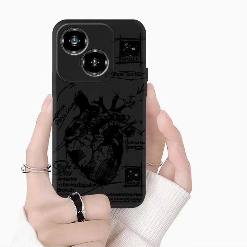 Ốp lưng ZTE Nubia Focus Pro 5G Nubia Neo 2 5G Nubia Air Creative Dark Heart Sketch Matte Chống Sốc S