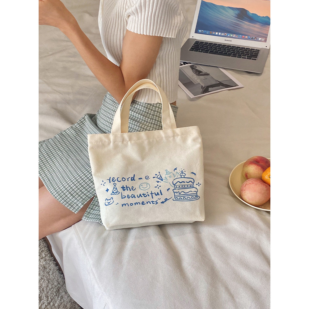 Bufan Haohao Túi Xách Nữ 2024 Phong Cách Mới Dây Kéo Nhỏ Túi Vải Thiết Kế Ban Đầu Thời Trang Đi Lại 